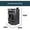 image:imageCanyon Lodge GEN 2 2500 sq ft Bay Front Pellet Stove with 66 lb Hopper