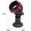 image:imageMr Heater 3800 BTU Little Buddy Portable Radiant Propane Midnight Edition HeaterBlackRed